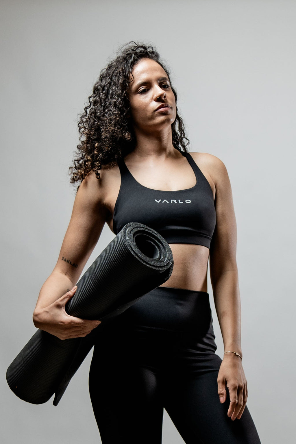 Varlo Women's SOHO Cross Back Sports Bra (Black) — side view