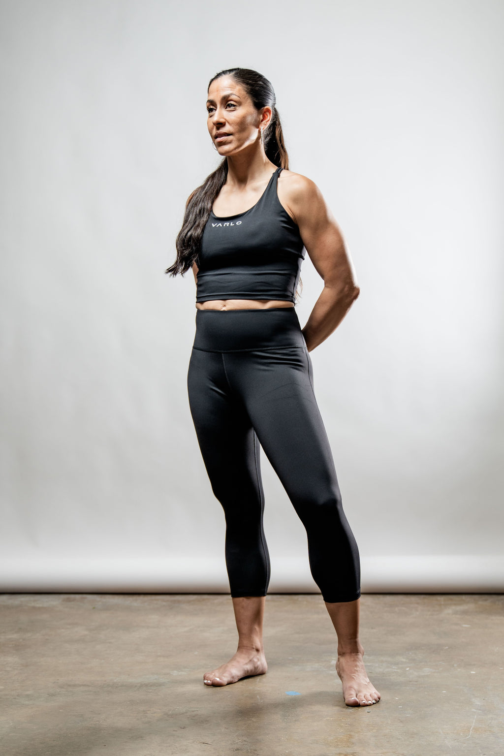 Varlo SOHO Women's 3/4 Technical Tight (Black) — in-use photo