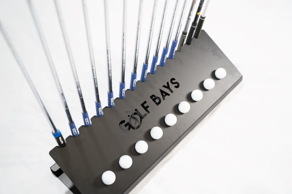 GolfBays Club Display Rack, Holds 14 Clubs & 9 Golf Balls , Indoor Golf Storage – GolfbaysUSA, view 4