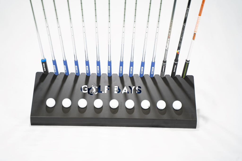 GolfBays Club Display Rack, Holds 14 Clubs & 9 Golf Balls , Indoor Golf Storage – GolfbaysUSA, view 3