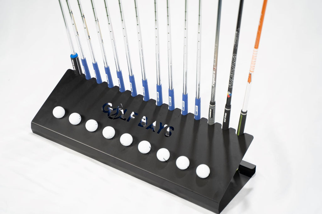 GolfBays Club Display Rack, Holds 14 Clubs & 9 Golf Balls , Indoor Golf Storage – GolfbaysUSA, view 2