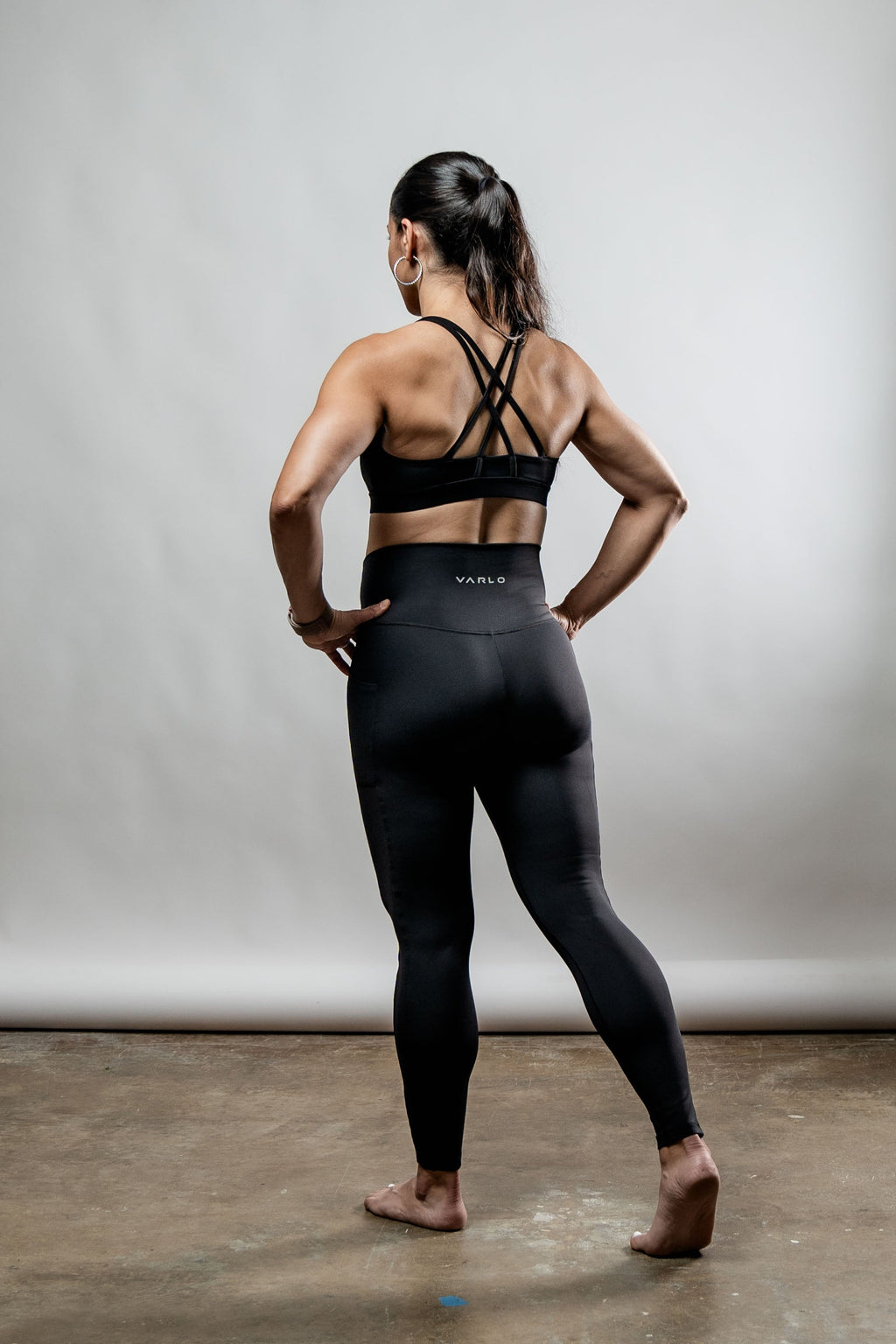 Varlo Women's SOHO Full Length High Waist Leggings (Black) — detail shot 7
