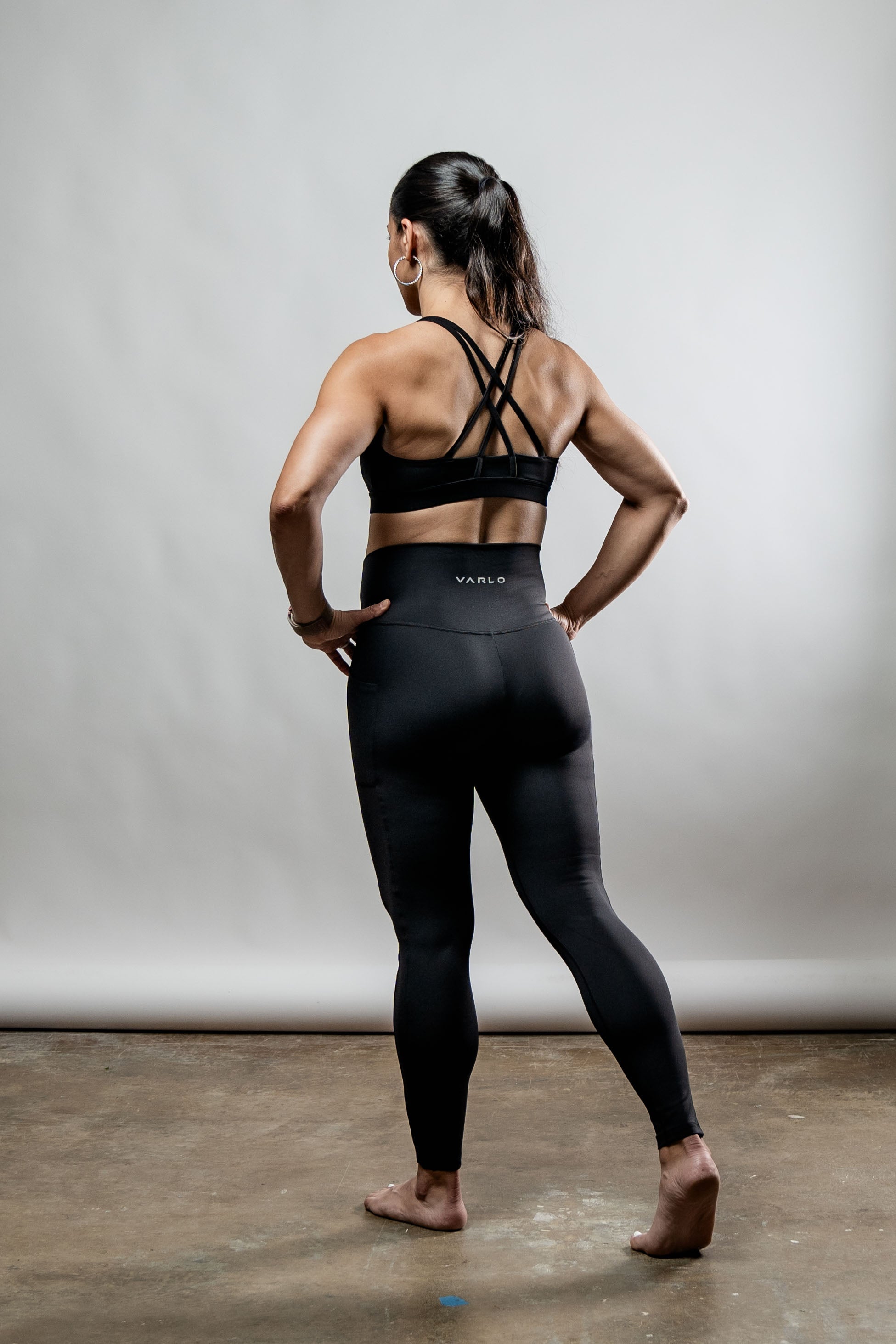 Varlo Women's SOHO Full Length High Waist Leggings (Black) — detail shot 7