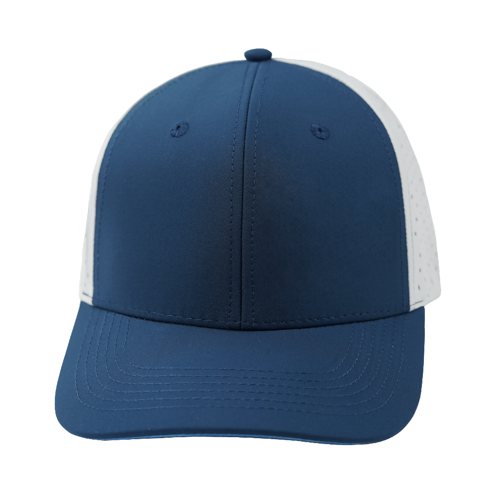 The Heartbeat Brand Blank 6 Panel Hat — Navy / Gray (Unisex) — main product shot
