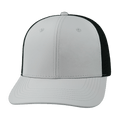 The Heartbeat Brand Blank 6 Panel Hat — Light Gray / Black (Unisex) — main product shot