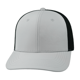 Blank 6 Panel Hat — Light Gray / Black (Unisex)