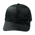 The Heartbeat Brand Blank 5 Panel Hat — Structured / Black Camo (Unisex) — main product shot