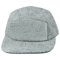 The Heartbeat Brand Blank 5 Panel Hat — Unstructured / Light Gray Hemp (Unisex) / Full Fabric — main product shot