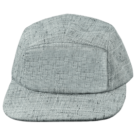 Blank 5 Panel Hat — Unstructured / Light Gray Hemp (Unisex) / Full Fabric