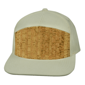 Blank 7 Panel Hat — Corduroy Cork / Cream (Unisex)