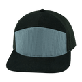 The Heartbeat Brand Blank 7 Panel Hat — Corduroy Black / Gray Blue (Unisex) — main product shot