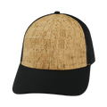 The Heartbeat Brand Blank 6 Panel Hat — Cork Black (Unisex) — main product shot