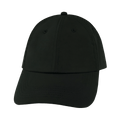 The Heartbeat Brand Blank 6 Panel Hat — Unstructured / Black (Unisex) — main product shot