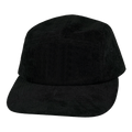 The Heartbeat Brand Blank 5 Panel Hat — Corduroy Unstructured / Black (Unisex) / Full Fabric — main product shot