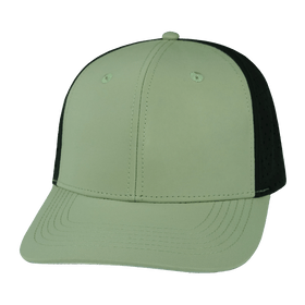Blank 6 Panel Hat — Sage / Black (Unisex)