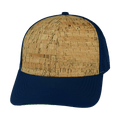 The Heartbeat Brand Blank 6 Panel Hat — Cork Navy (Unisex) — main product shot