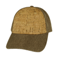 The Heartbeat Brand Blank 6 Panel Hat — Cork Shallow Fit / Light Brown Hemp (Unisex) — main product shot