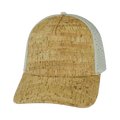 The Heartbeat Brand Blank 5 Panel Hat — Cork Structured / Gray (Unisex) — main product shot