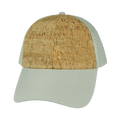 The Heartbeat Brand Blank 6 Panel Hat — Cork Unstructured / Gray (Unisex) — main product shot