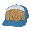 The Heartbeat Brand Blank 7 Panel Hat — Cork Blue / White (Unisex) — main product shot