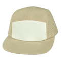 The Heartbeat Brand Blank 5 Panel Hat — Sporty / Unstructured / Sand / White (Unisex) — main product shot
