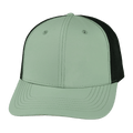 The Heartbeat Brand Blank 6 Panel Hat — Sage Green / Black (Unisex) — main product shot