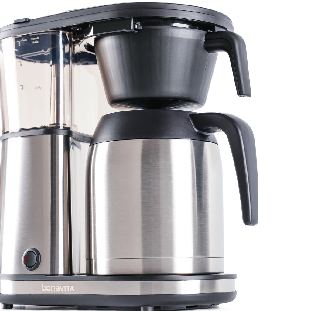 Connoisseur 8-Cup Drip Coffee Brewer One-Touch with Thermal Carafe and Hanging Basket - SCA Certified Home Brewer – Bonavita,