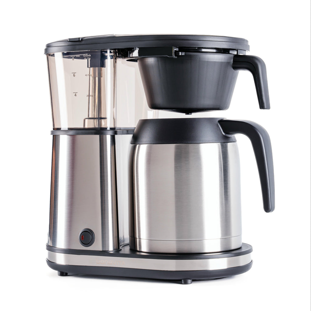 Connoisseur 8-Cup Drip Coffee Brewer One-Touch with Thermal Carafe and Hanging Basket - SCA Certified Home Brewer – Bonavita