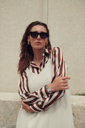 profile-nyc STRIPED  SILKY BLOUSE — detail close-up