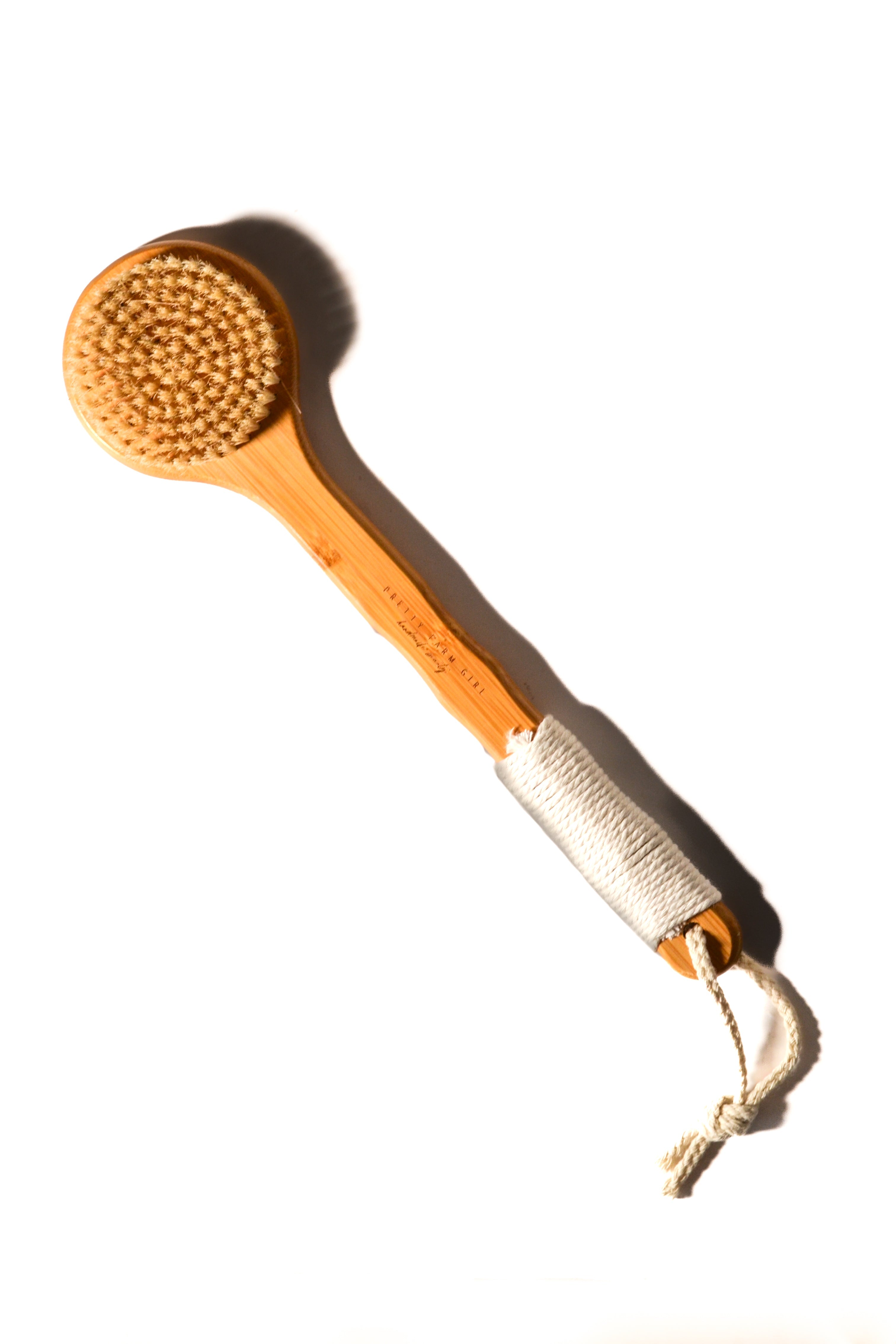 Pretty farm girl Bamboo Exfoliating Dry Brush With Sisal Bristles — main product shot