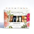 Pretty farm girl Farmhouse Artisan Goat Milk & Tallow Soap Sampler — detail close-up