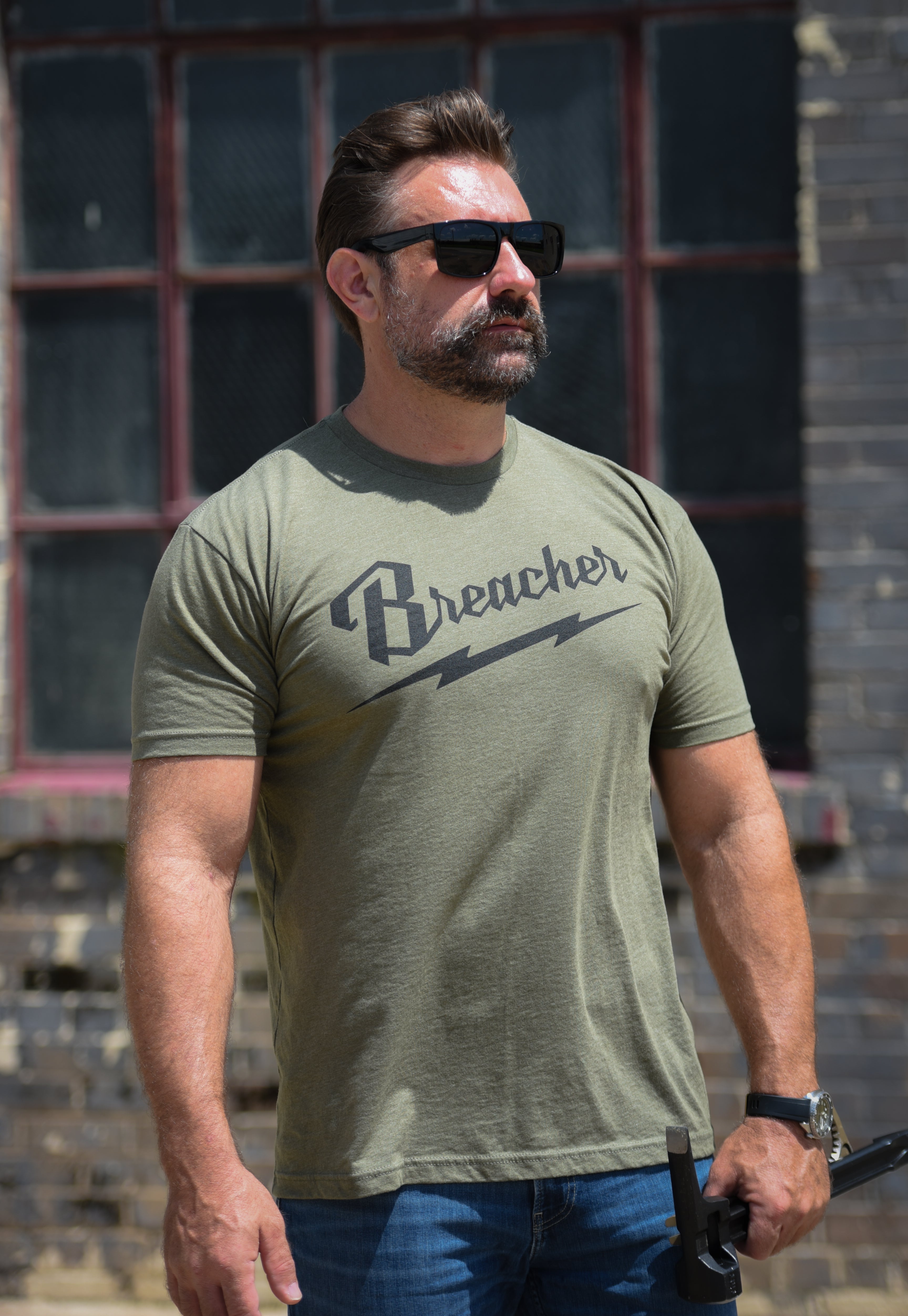 Black Tiger International Breacher Tee Shirt — branding close-up