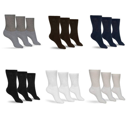 Men's Cotton Diabetic Crew Socks (Assorted) — diabetic foot care by DSC