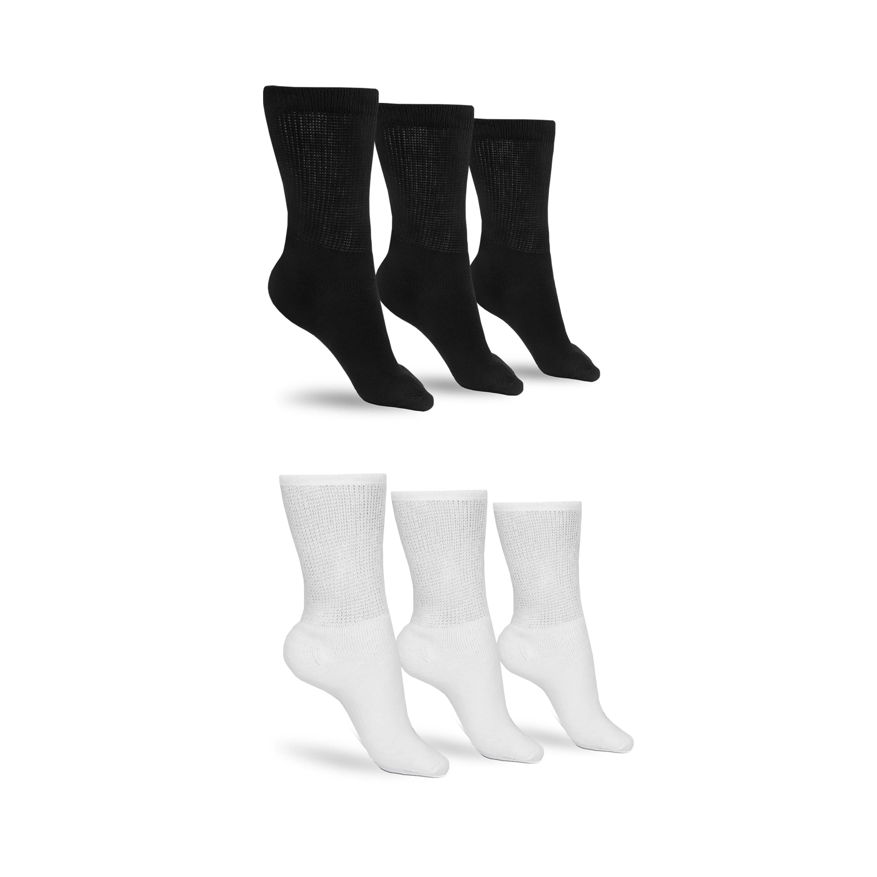 DSC Women's Cotton Diabetic Crew Socks (Assorted) — lifestyle context