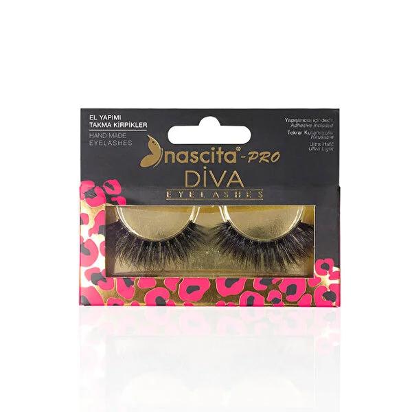 Nascita Diva False Eyelashes - 3D Handmade Black Lashes for Dramatic Eye Enhancement