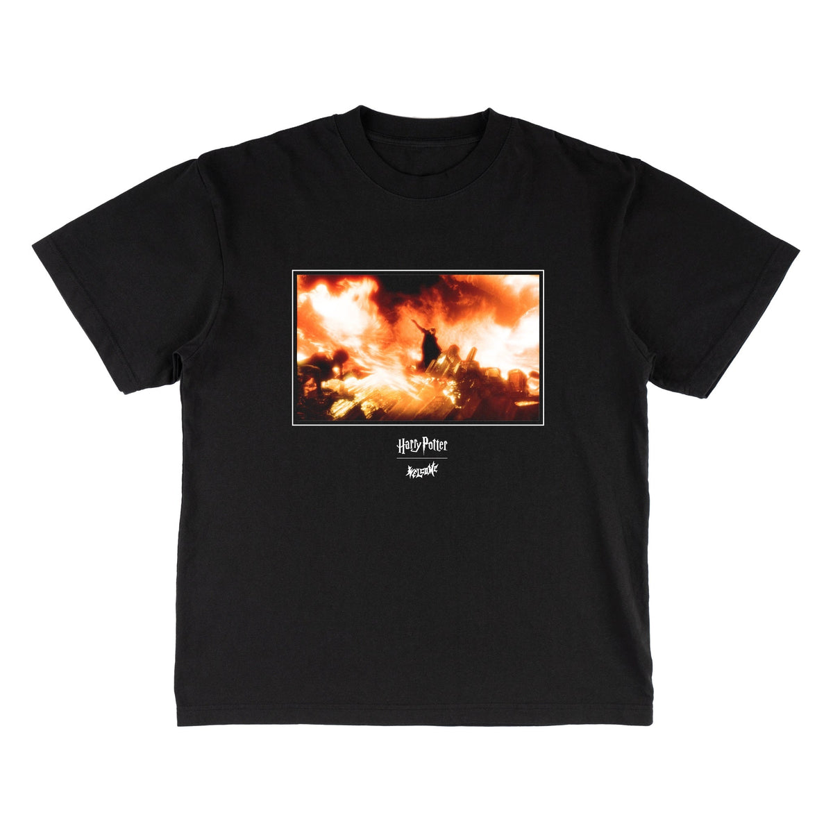 Welcome x Harry Potter Dumbledore Boxy Garment-Dyed Tee - Black by Skates USA