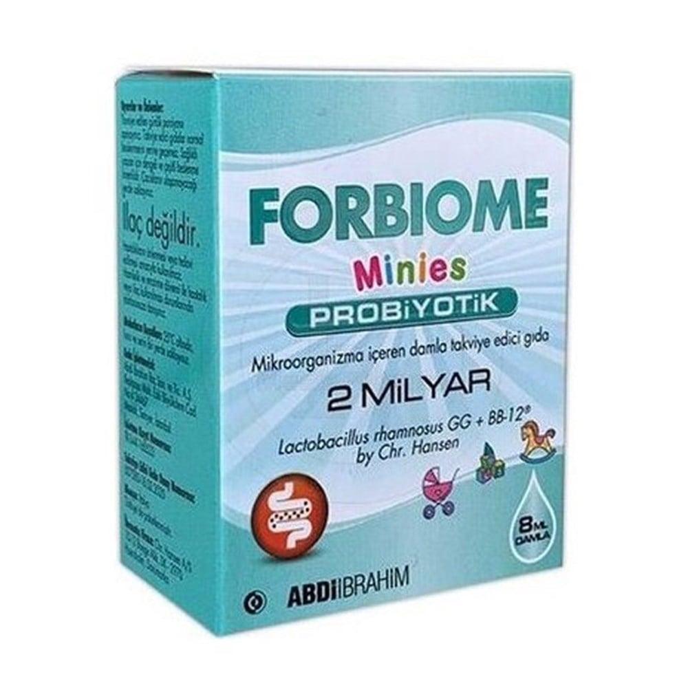 Forbiome Minies Probiyotik Damla Probiotic Drops for Kids - Supports Healthy Gut Flora, 8ml