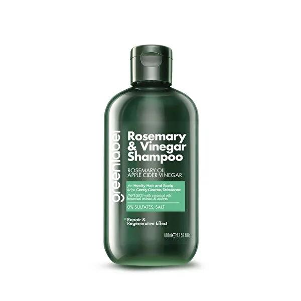 Greenlabel Rosemary & Apple Cider Vinegar Shampoo: Sulfate & Paraben-Free, Promotes Hair Growth, Anti-Dandruff, Natural Shampoo for Healthy Hair