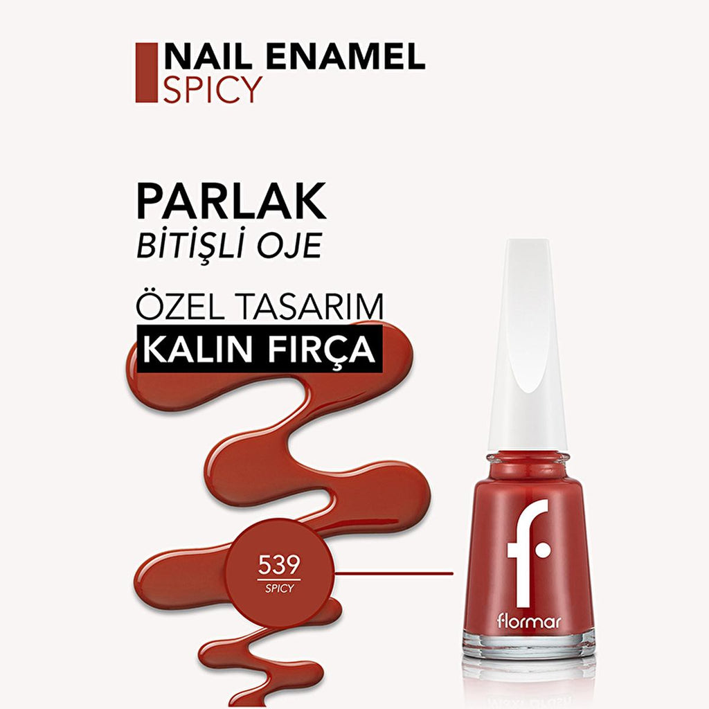 Flormar Nail Enamel - Long Lasting, Highly Pigmented Nail Polish for Healthy Nails