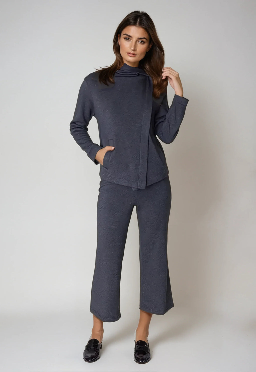 Buki Dakota Hoodie Sweatshirt Jacket - Charcoal — side view