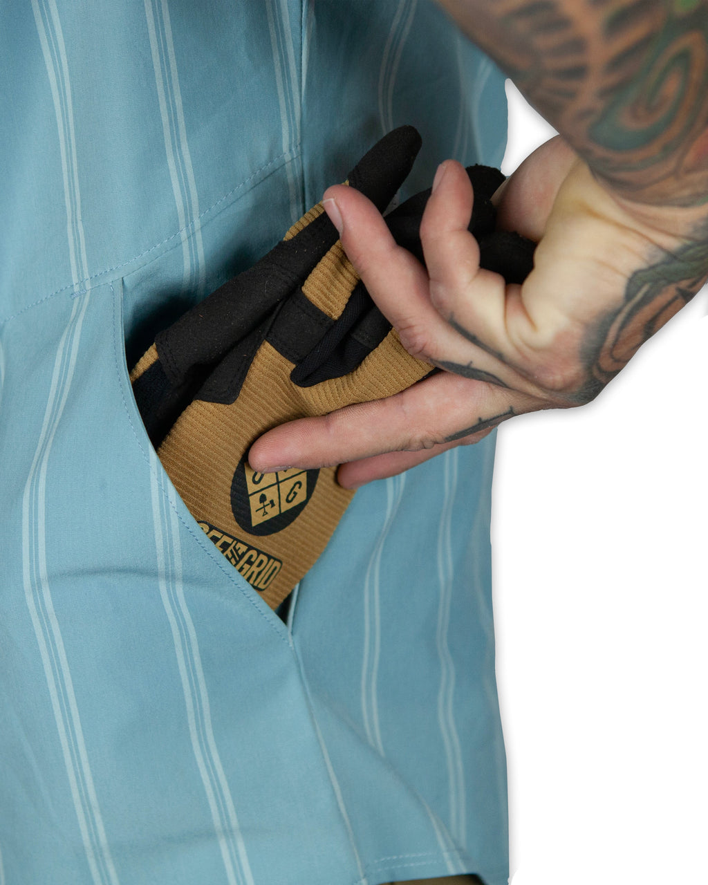 Off The Grid Surplus Daryll SS Shirt - Mid Blue — size reference