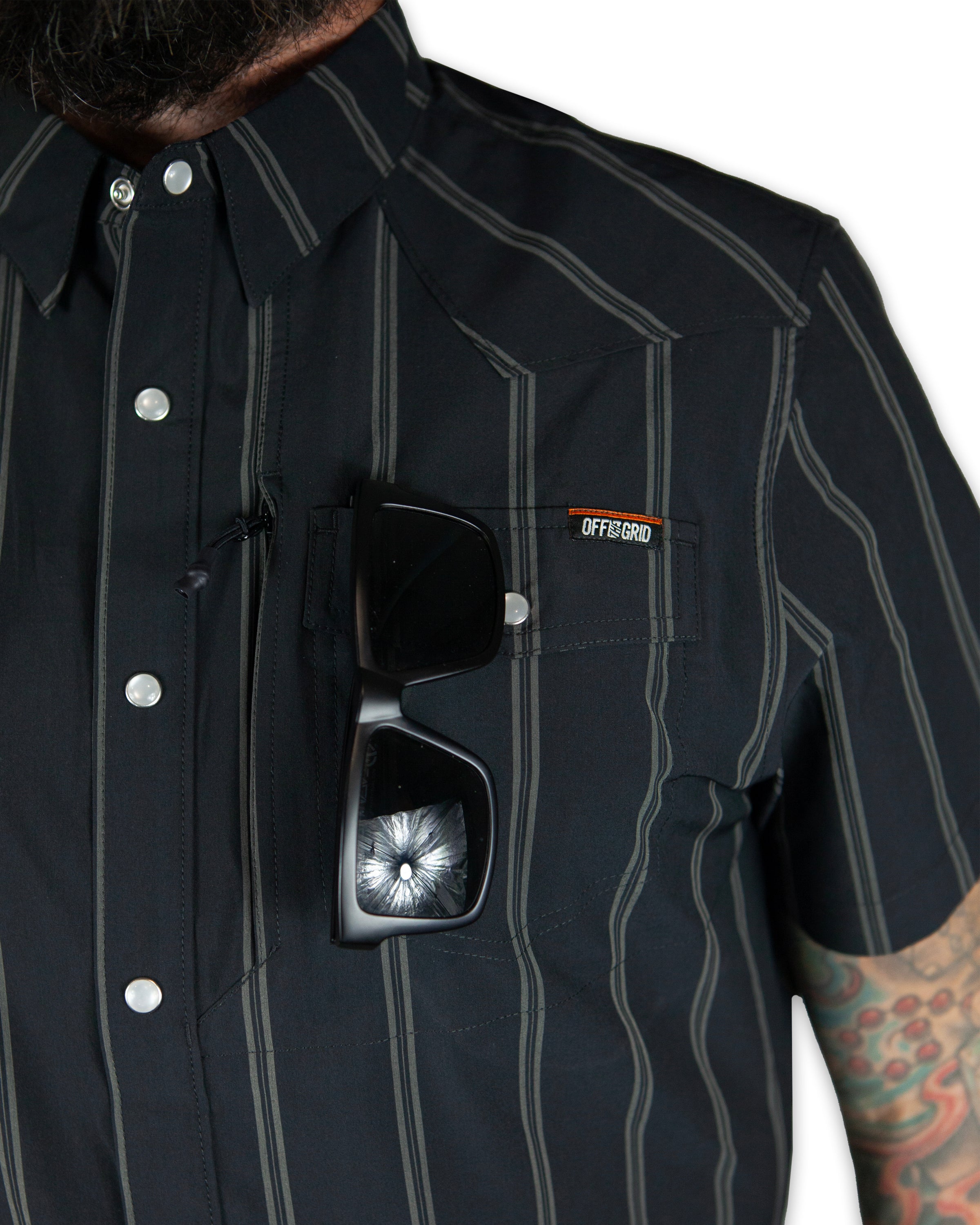 Off The Grid Surplus Daryll SS Shirt - Vintage Black — alternative angle