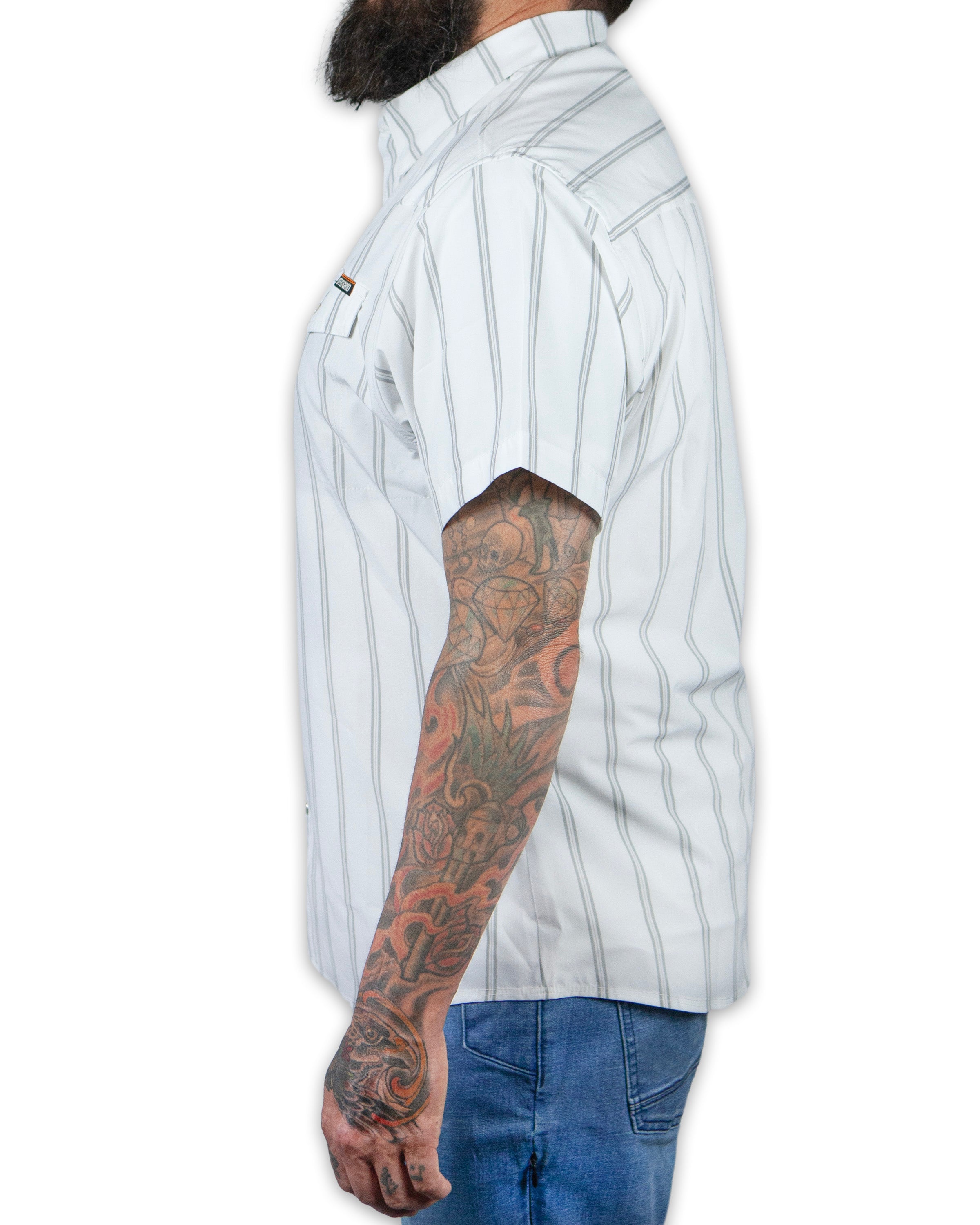 Off The Grid Surplus Daryll SS Shirt - White — in-use photo