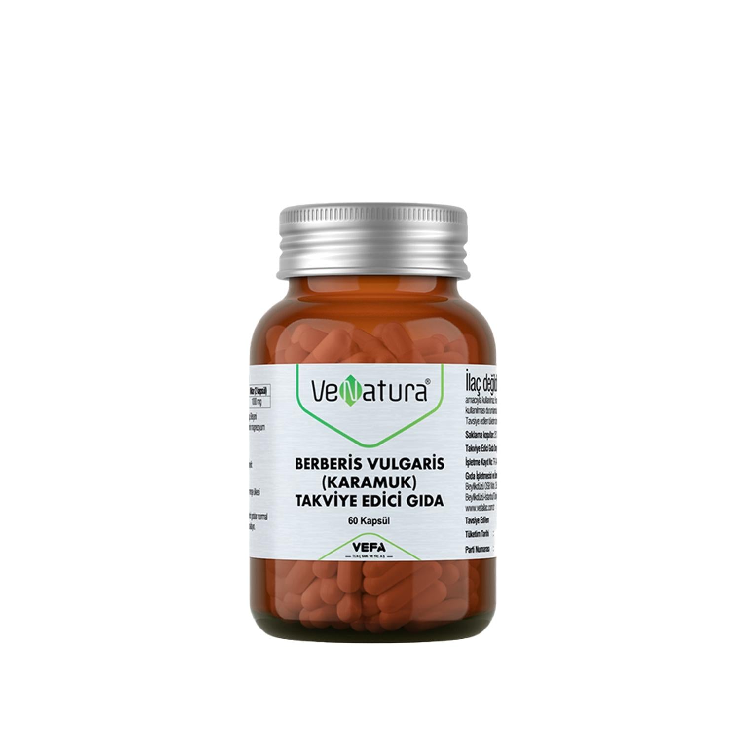 VeNatura Berberis Vulgaris: Natural Berberine Supplement for Enhanced Wellness & Dietary Support - 60 Easy-to-Swallow Capsules