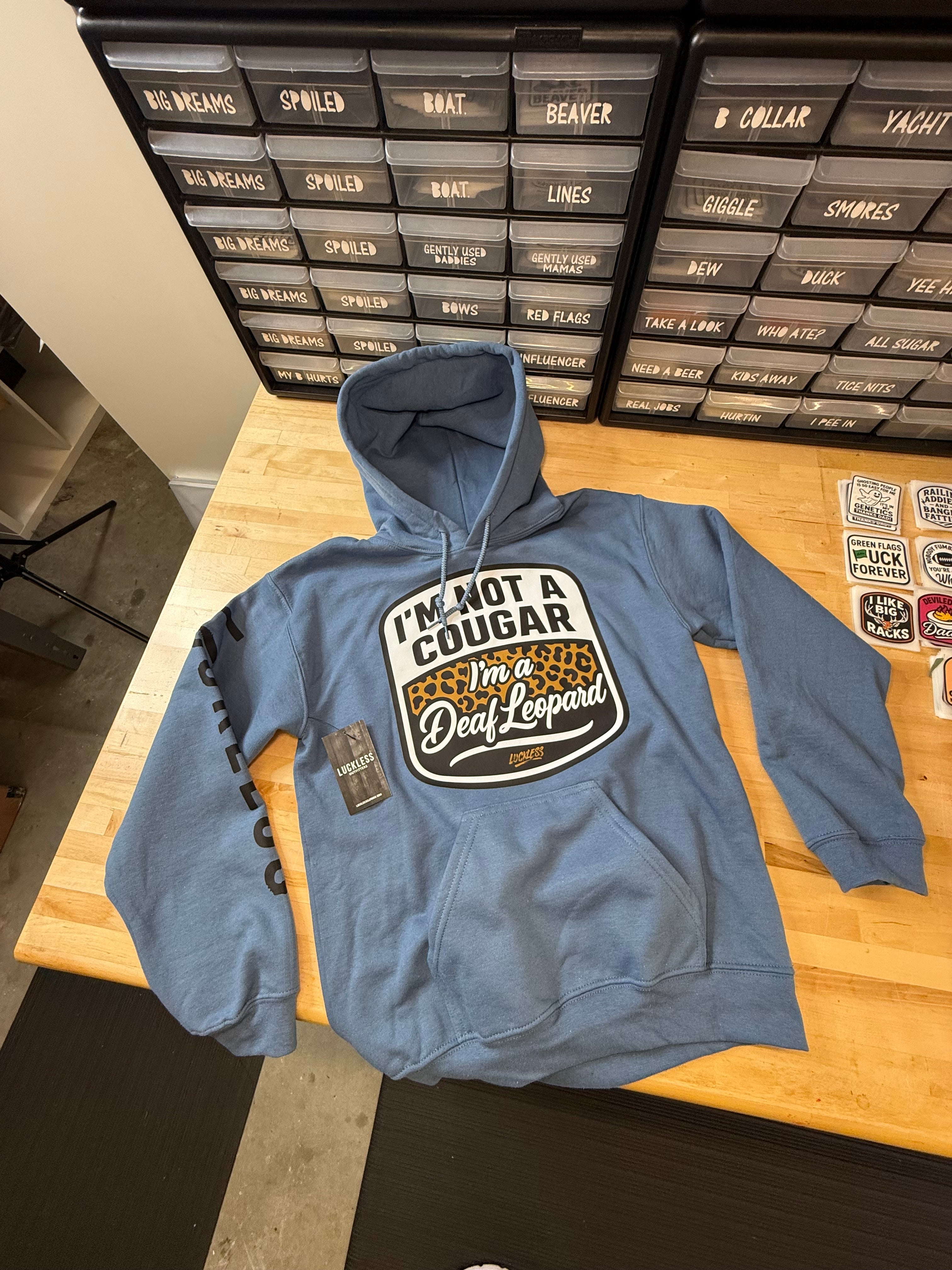Luckless Outfitters Deaf Leopard Hoodie — side view