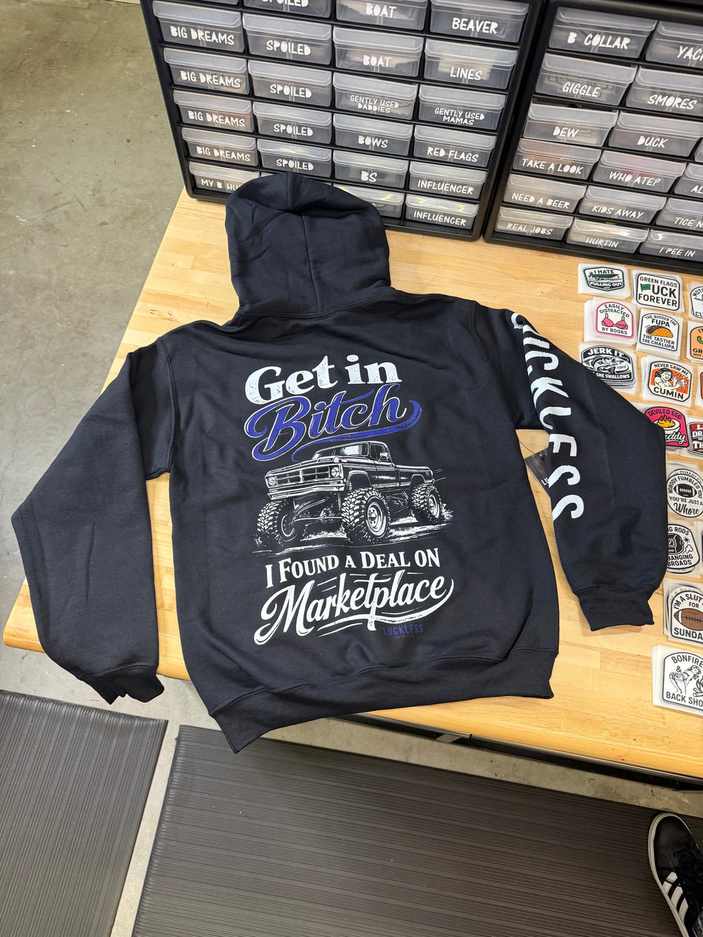 Luckless Outfitters Deal On Marketplace Hoodie — lifestyle context