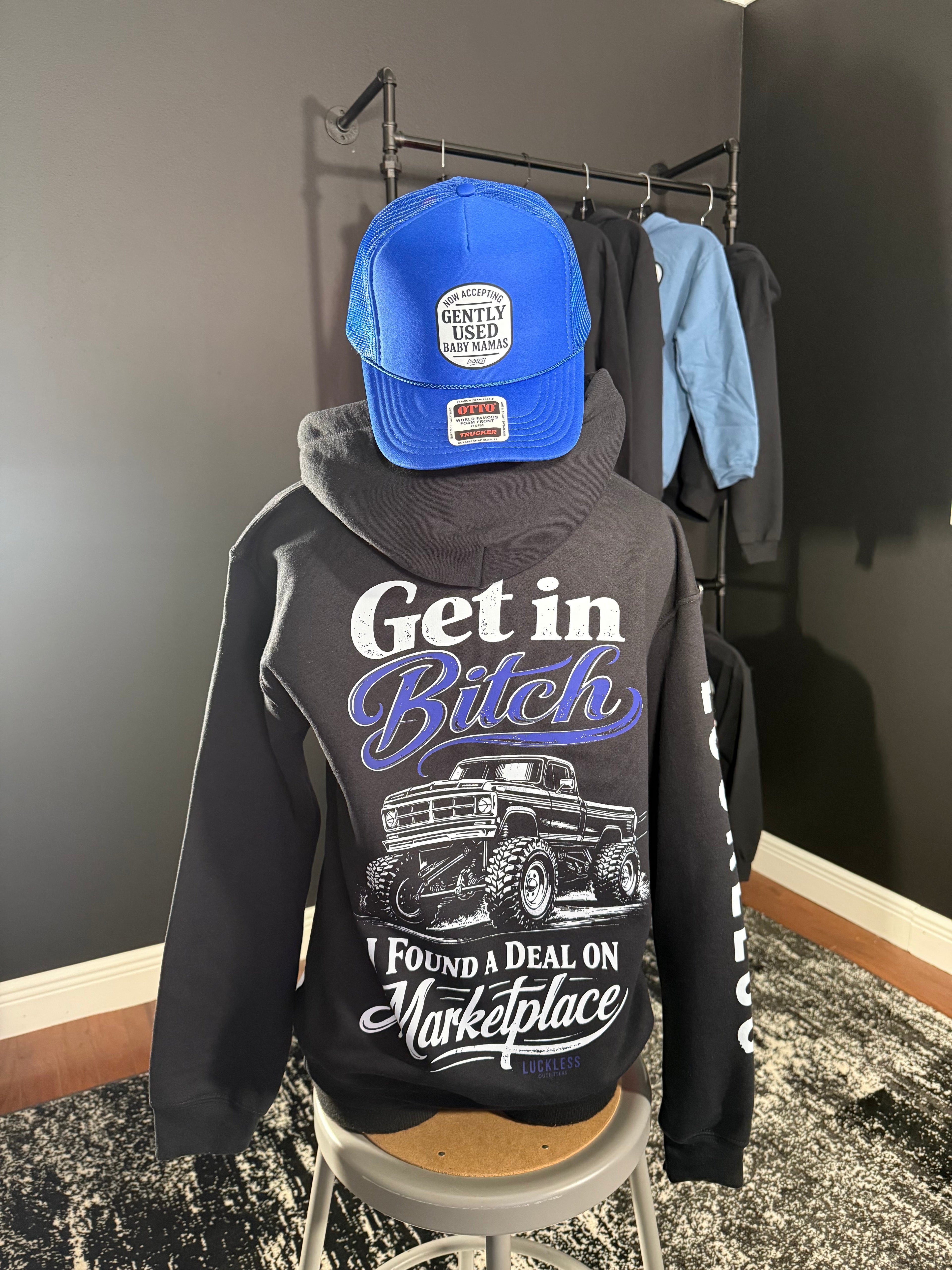 Luckless Outfitters Deal On Marketplace Hoodie — side view