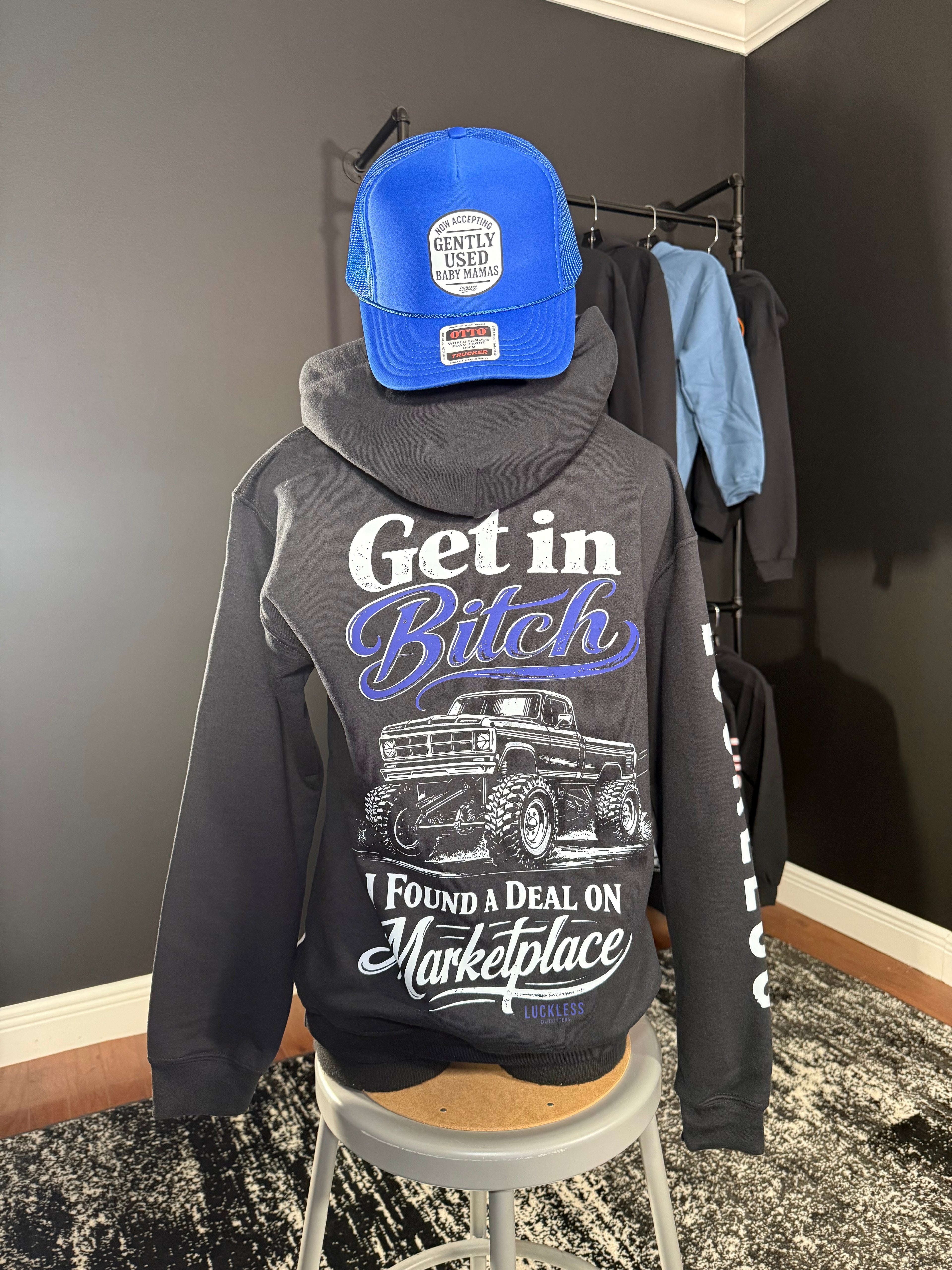 Luckless Outfitters Deal On Marketplace Hoodie — back view