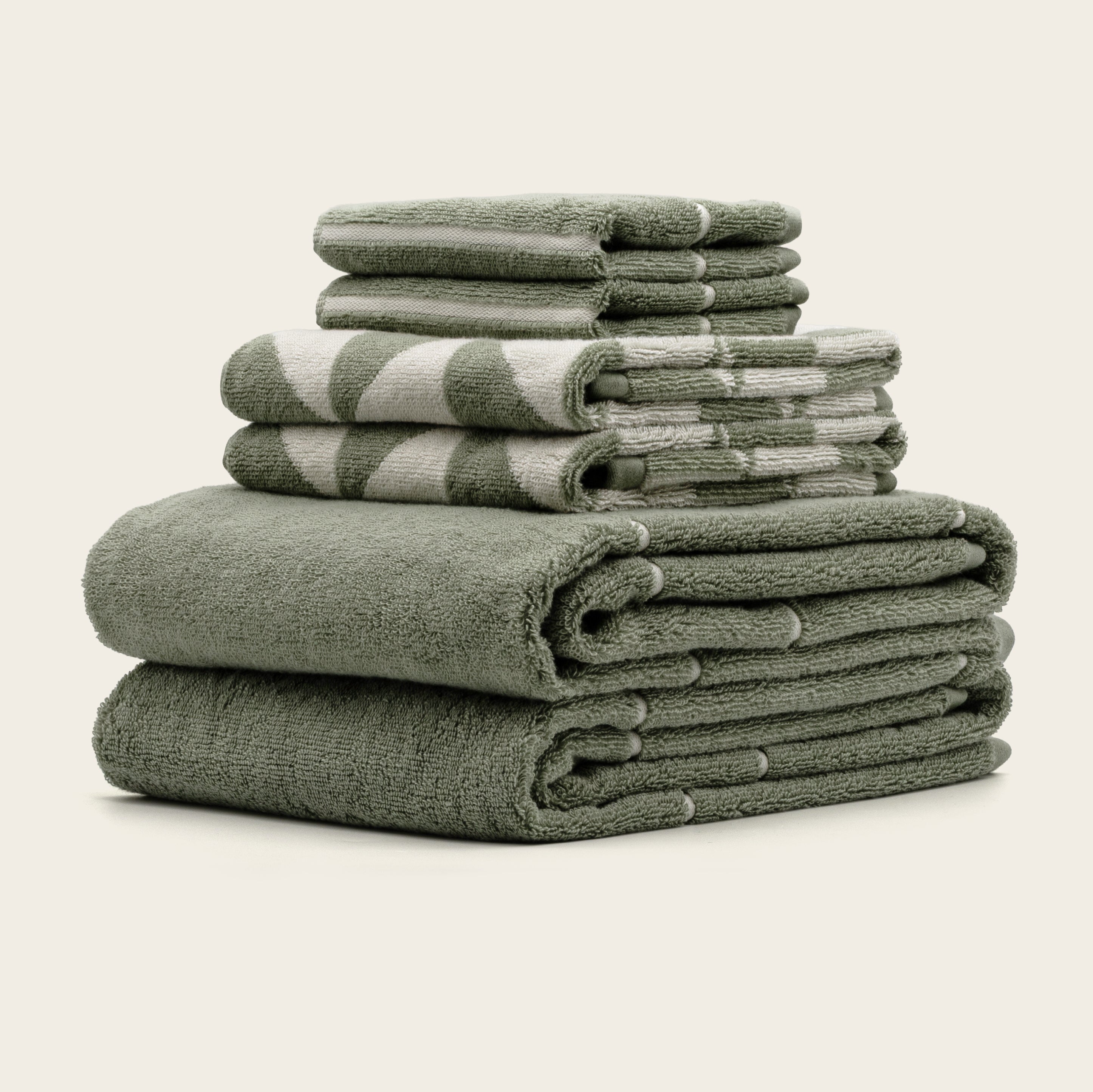 Italic Umbra Towels — back view
