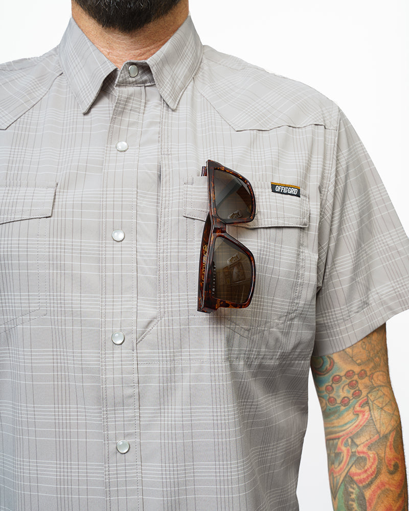 Off The Grid Surplus Deke SS Shirt - Storm Grey — size reference